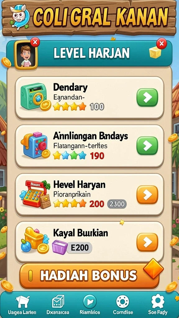 Karakter-karakter unik yang dapat dipilih.