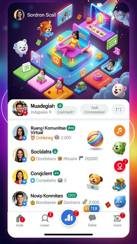 Tampilan layar utama aplikasi 8ID yang menawan.