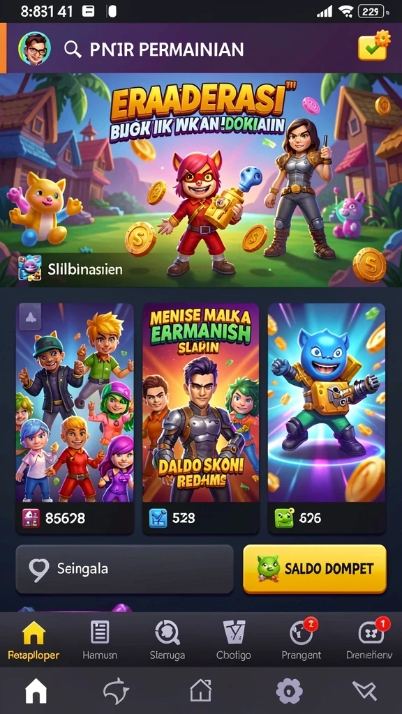 Tampilan awal yang menarik dan intuitif.