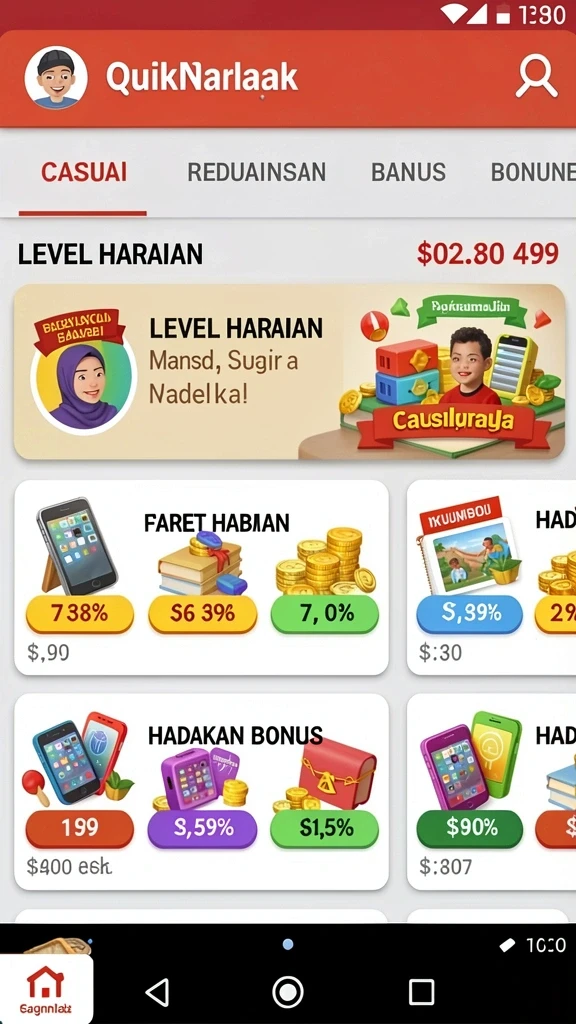 Tampilan antarmuka yang sederhana dan intuitif.