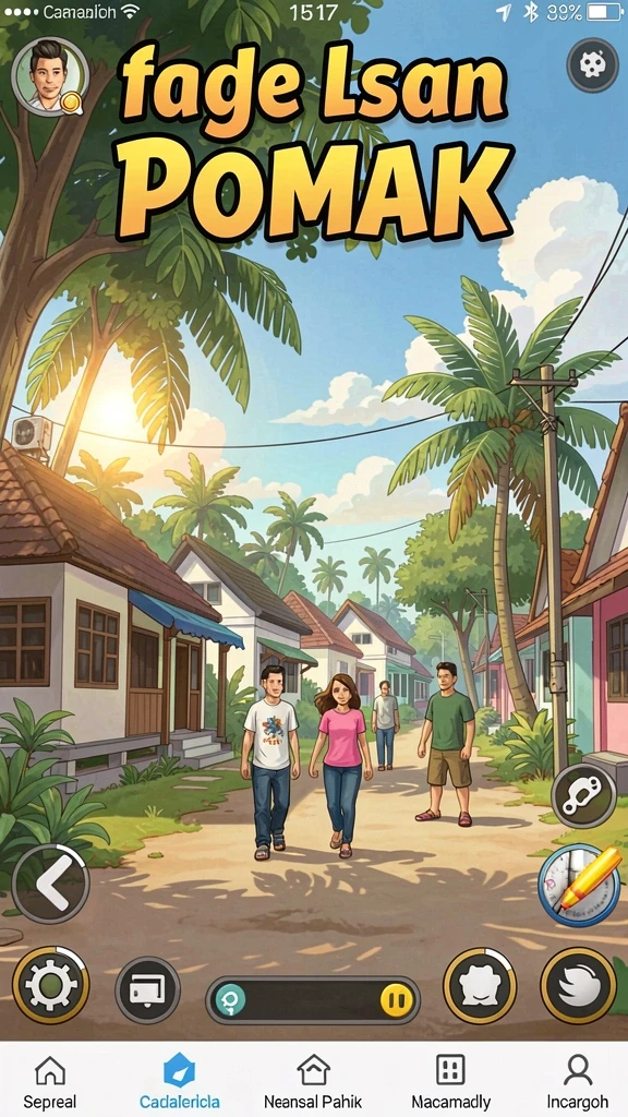 Screenshot menampilkan beragam pola batik yang dapat dipilih.