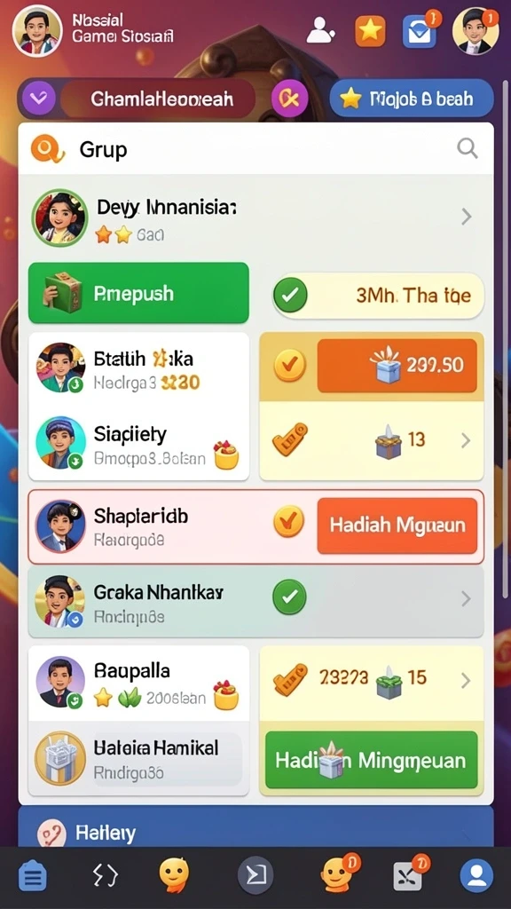Leaderboard yang menunjukkan peringkat pemain secara real-time.