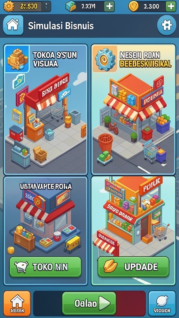 Gambar antarmuka permainan dengan tantangan yang menarik.