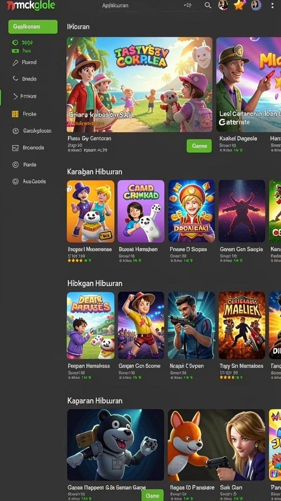 Tampilan grafis dunia fantasy yang memukau.