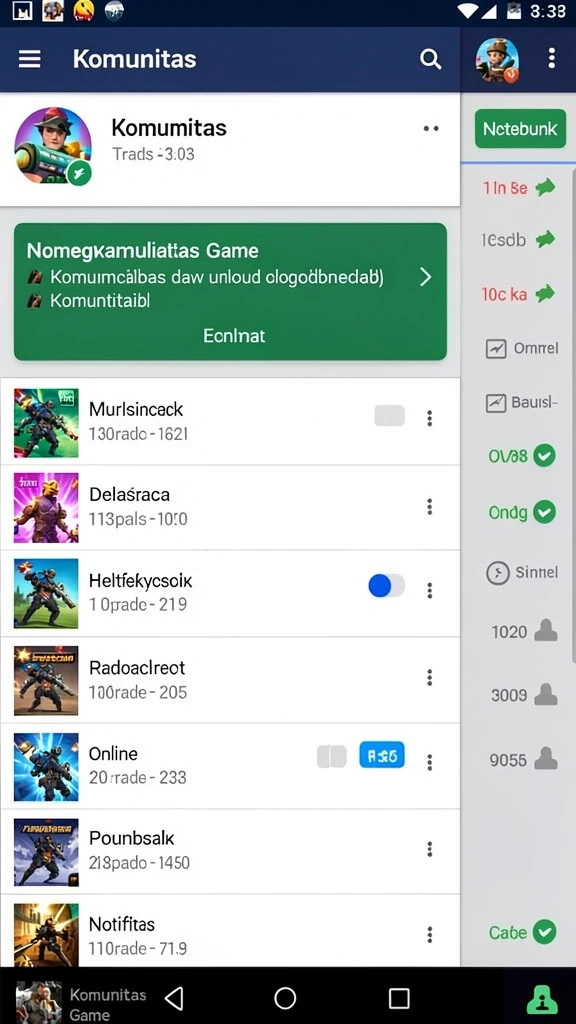Tersedia berbagai mode permainan untuk dipilih.